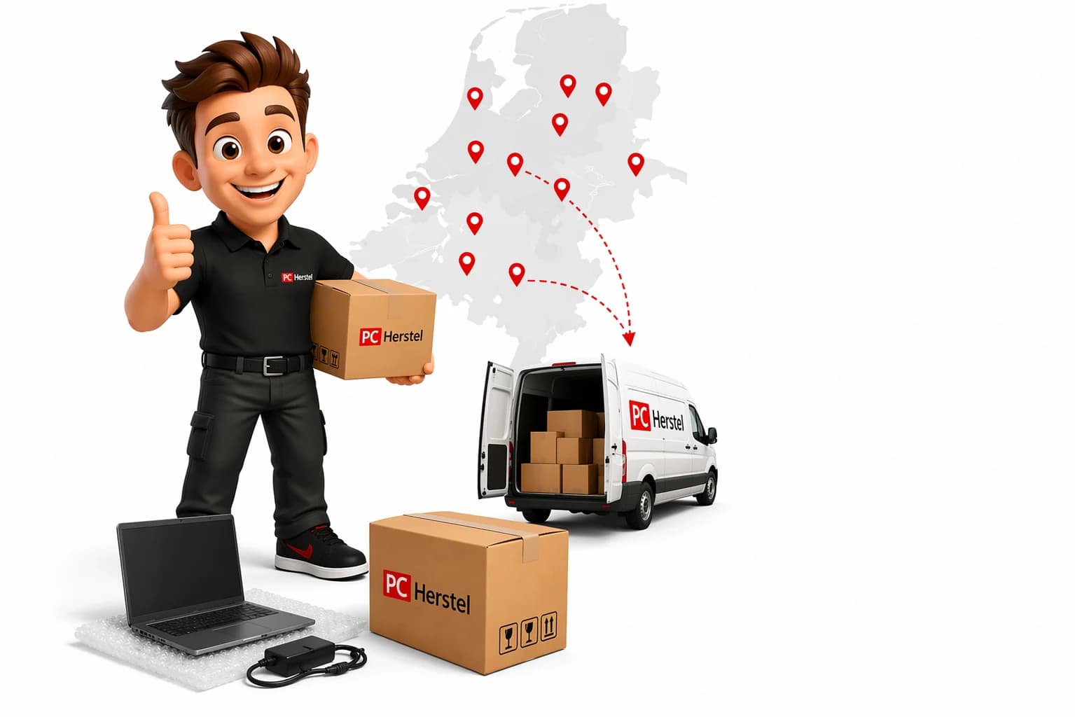 PC Herstel werkgebied en landelijke opstuur-service